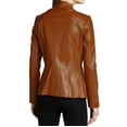 thumbnail image 2 of Luis Leather Womens Solid Cheezy Genuine Lambskin Leather Jacket, Biker Jacket Medium, 2 of 3