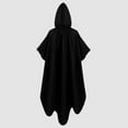 thumbnail image 5 of Unisex Court Style Cape Punk Style Loose Hooded Button Down Woolen Loose Cape Top, 5 of 7