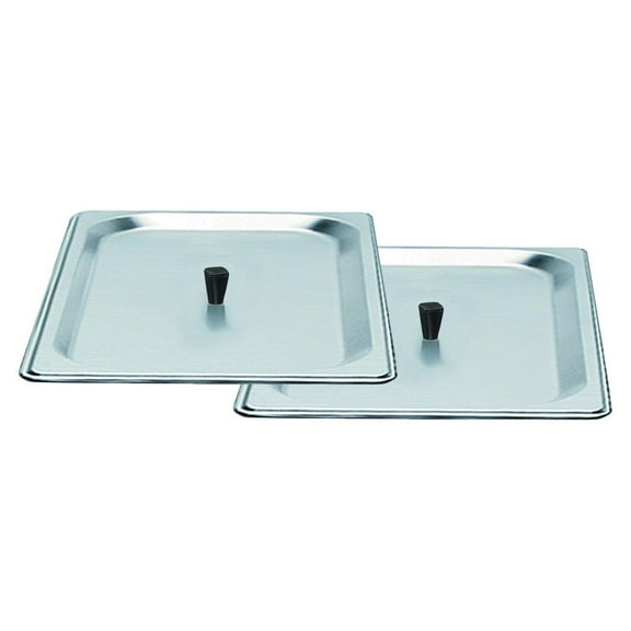 Two 1/2 Size Stainless Lids