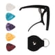 thumbnail image 5 of Cejilla de guitarra con resorte fuerte, universal, de metal, para guitarra acústica, eléctrica y ukelele, con 5 púas y bolsa de almacenamiento., 5 of 14