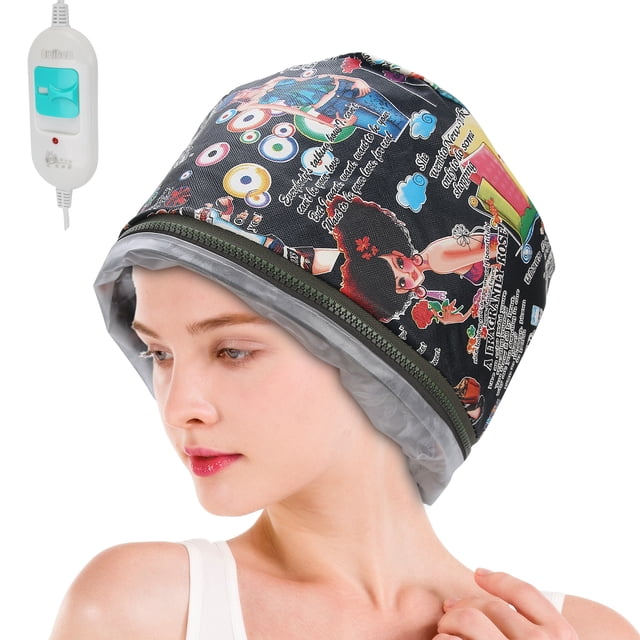 Fugacal Gorro térmico para el cabello, gorro de vapor para el cabello, teido del cabello para el cuidado del cabello eléctrico lavable Fugacal No se aplica
