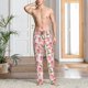 thumbnail image 2 of Fotbe Rose Flowers Pantalones de Pijama para Hombre, Pantalones de Dormir, Pantalones de Casa con Cintura Ajustable y Bolsillos-XX-Large, 2 of 6