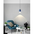 thumbnail image 6 of FSLiving 7W Adjustable Levitate Track Pendnat Light J-Type Retractable Lift Track Pendnat Light with Minimalist Modern Aluminum&Acrylic Shade Indoor Island Light Adjustable Wire Lamp,Blue - 1 Pack, 6 of 9