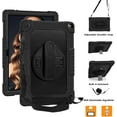 thumbnail image 2 of Doemoil For Walmart Onn 10.1 Tablet Case 2022 For Walmart Onn 10.1 Gen 3 Model 100071485 Tab Case Shockproof Kids Friendly Armor Case Kickstand Shoulder Hand Strap Protective Shell - Black+Black, 2 of 6