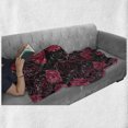 thumbnail image 6 of Floral Soft Flannel Fleece Throw Blanket, Ombre Style Flourishing Rose Blooms Valentines Anniversary Image, Cozy Plush for Indoor and Outdoor Use, 50" x 70", Charcoal Grey Magenta, by Ambesonne, 6 of 6