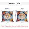 thumbnail image 3 of Boho Pillow Covers 16"x16" Set of 2 Carpet Blue Orange Vintage Throw Pillow Case Soft Square Decorative Pillowcases for Home Decor Sofa Car Living Room, 3 of 6