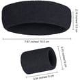 thumbnail image 2 of Juego de 6 bandas para el sudor a rayas, incluye 2 bandas deportivas para la cabeza y 4 muñequeras Bandas para el sudor Juego de bandas para el sudor a rayas coloridas para hombres y mujeres Fokelyi WRLF-473-1, 2 of 7
