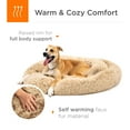 thumbnail image 4 of Best Choice Products 45in Dog Bed Self-Warming Plush Shag Fur Donut Calming Pet Bed Cuddler - Brown, 4 of 7