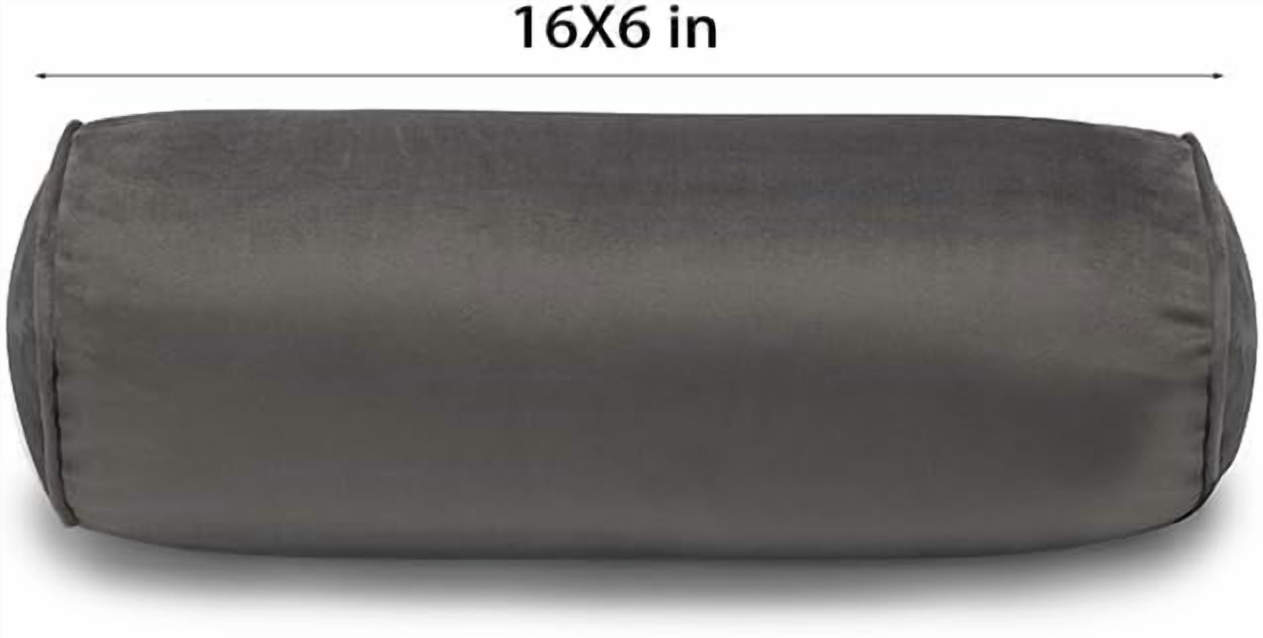 Roll Neck Pillow Velvet Round Bolster Pillow Cervical Support Pillows Neck Pain Relief Cylinder Pillows with Removable Washable Cover 16 Inches Long x 6 Inch Diameter