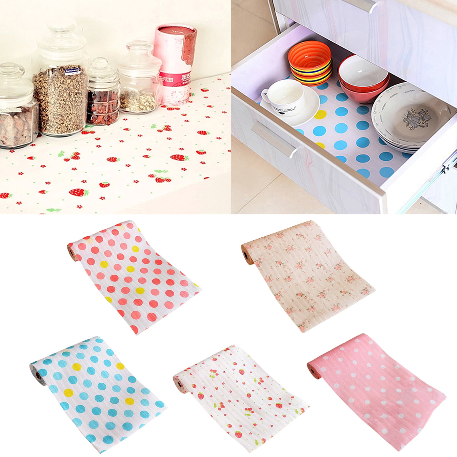 Bobasndm 118" x 12" Kitchen Cabinet Shelf Liner, Non-Slip Drawer Liner, Waterproof, Easy to Cut for Kitchen Furniture, Shelves, Refrigerator, Storage, Desks