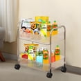 thumbnail image 4 of -Tier Rolling Storage Cart With Wheels- Plastic Multi-Room Organizer For Kitchen- Living Room-Office -Bathroom, 4 of 9