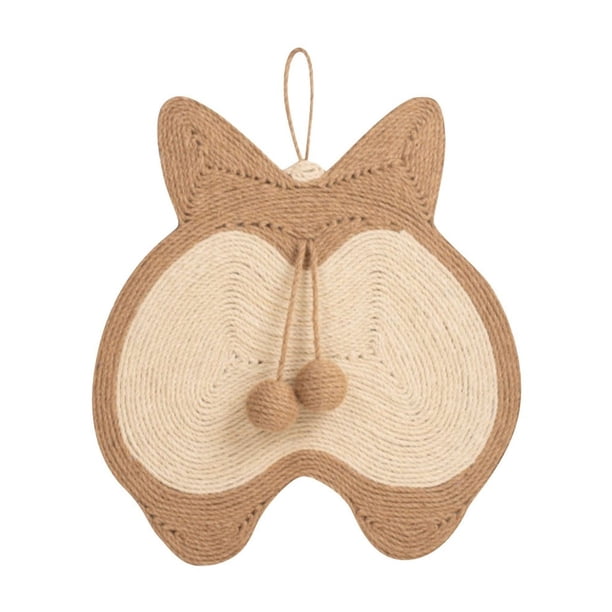High Hot Sale Fancy Pets Dog Butt Shaped Sisal Cat Scratching Mat Anti-Scratch Board Hangable Cat Scratching Board Pet Toy