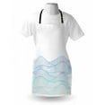thumbnail image 3 of Blue and White Apron Ocean Seascape Abstraction with Wavy Line Composition Aquatic, Unisex Kitchen Bib Apron with Adjustable Neck for Cooking Baking Gardening, Blue Turquoise and White, by Ambesonne, 3 of 3