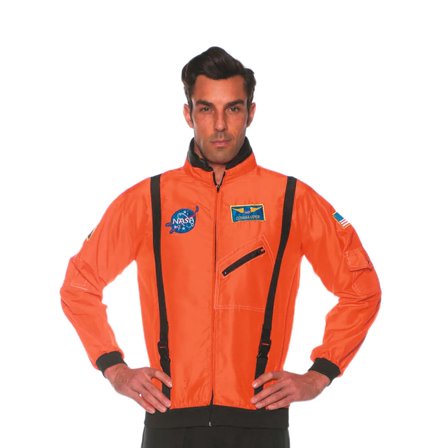 Underwraps Men's Orange Space Jacket Costume - One Size