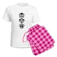 thumbnail image 5 of CafePress - Three Wise Monkeys Emoji Vertical Pajamas - Women's Short Sleeve Print T-Shirt and Pants Light Cotton Pajama Set, 5 of 7