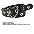 thumbnail image 7 of Soumake Women Jeans Belt Heart-Shaped Buckle Hollow Decorative Belt Adjustable Length Multi Holes Design Faux Leather Waistband, 7 of 7