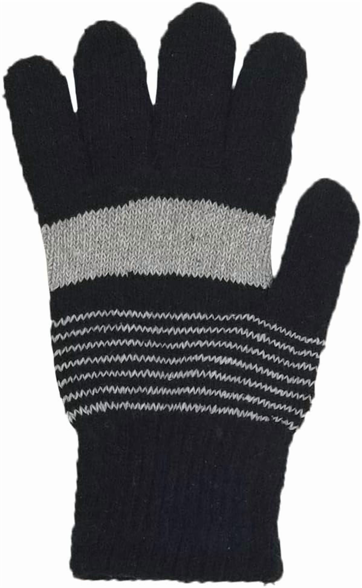 48 Pairs Winter Magic Gloves, Bulk Warm Brushed Interior, Stretchy Assorted Mens Womens