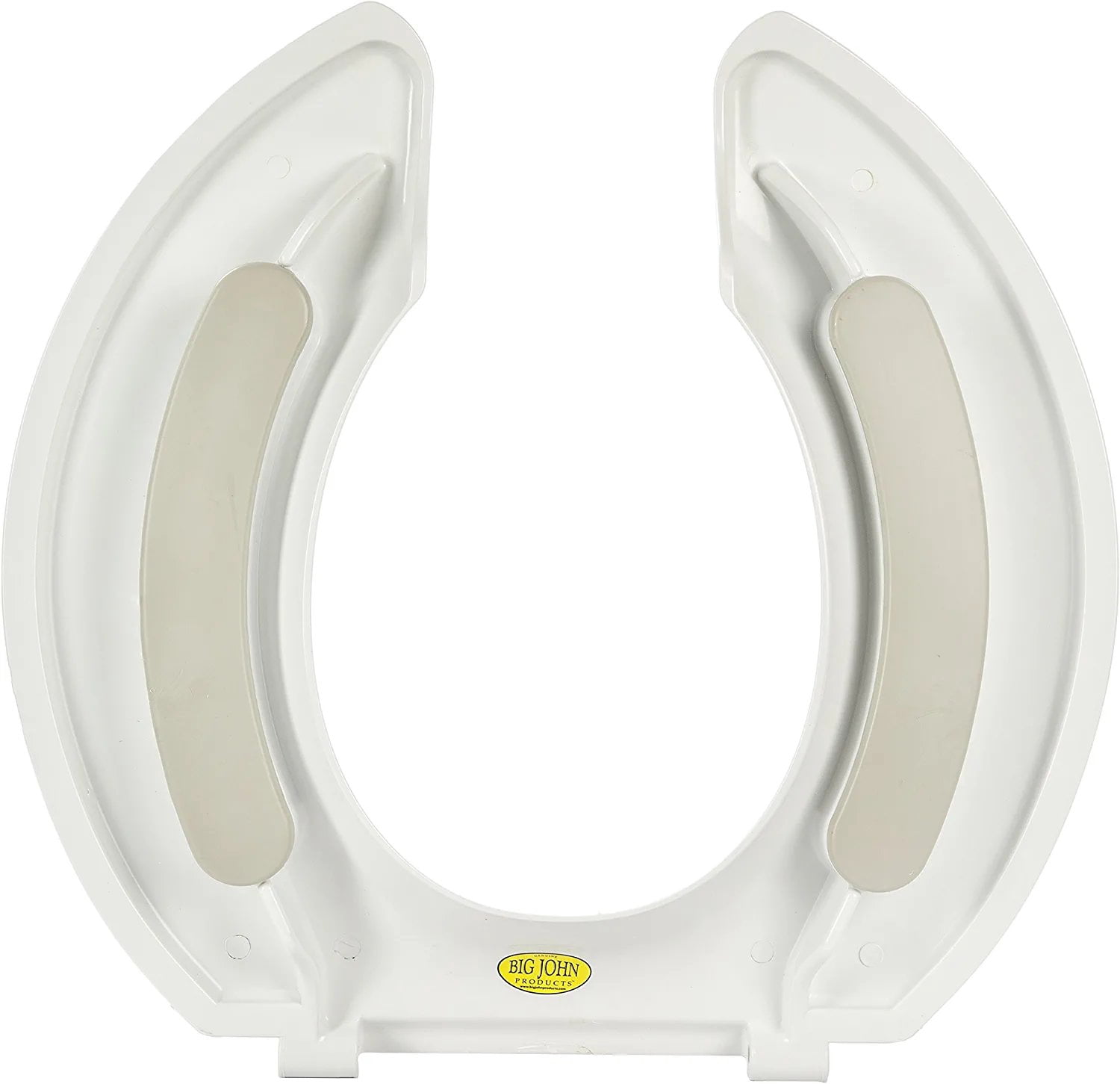 BIG JOHN 4W Toilet Seat, Without Cover, ABS plastic, Round or Elongated, White