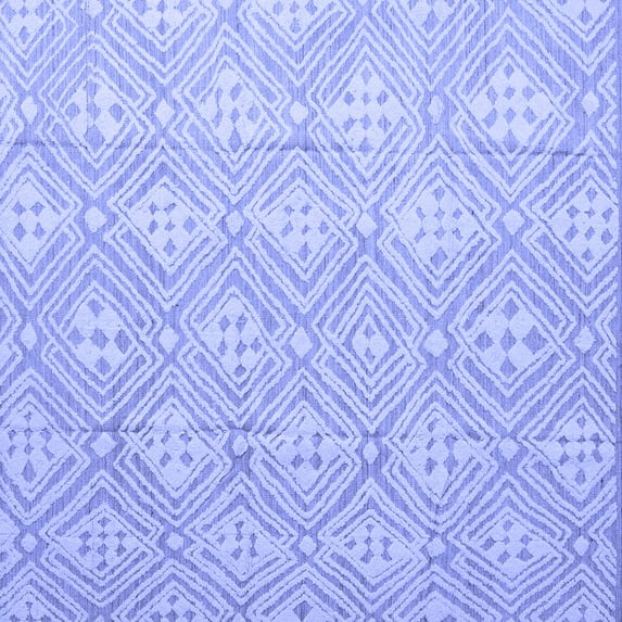 Ahgly Company Machine Washable Indoor Square Abstract Blue Modern Area Rugs, 4' Square