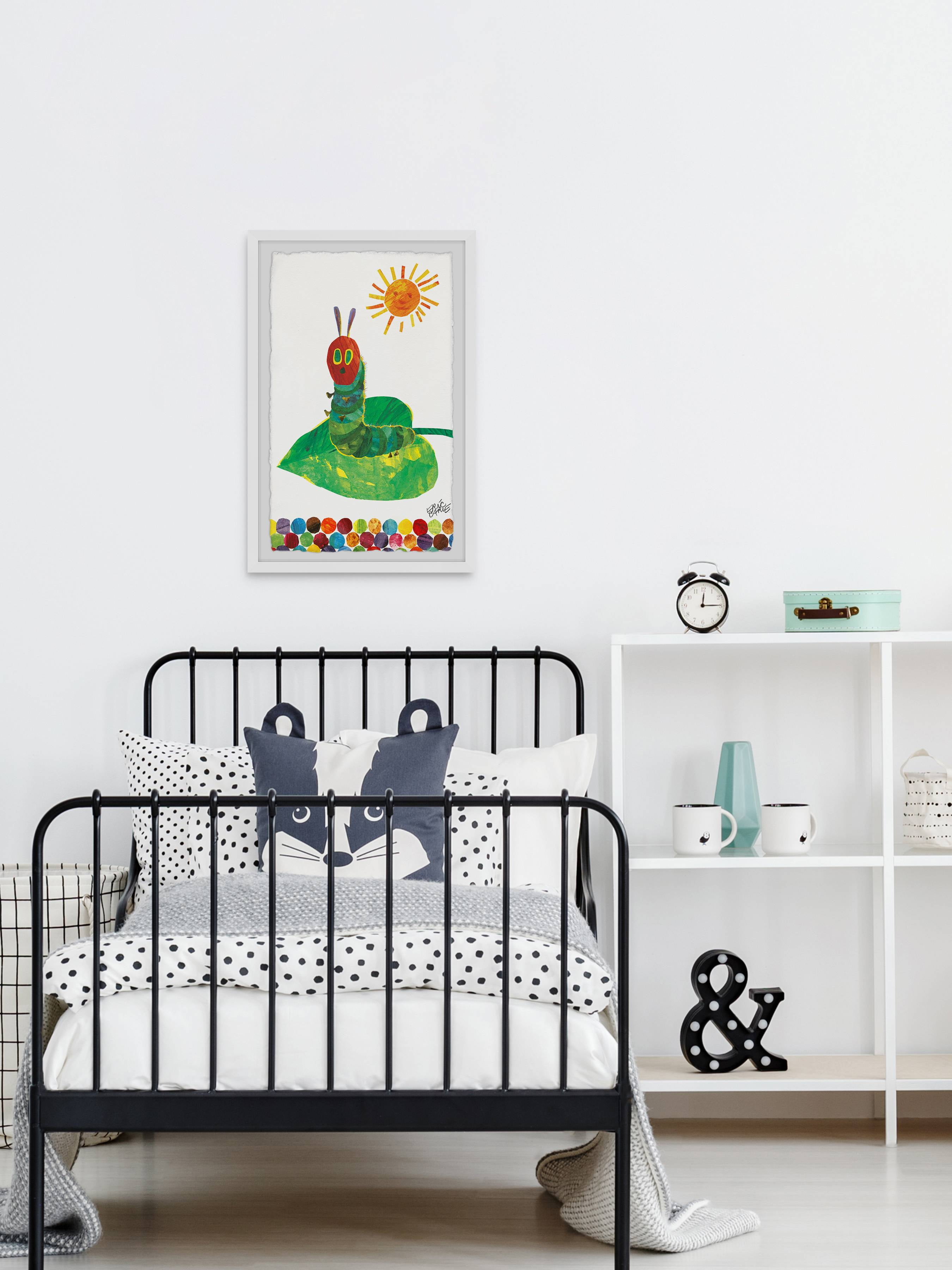 Marmont Hill Sunning Caterpillar By Eric Carle Framed Wall Art, 8.00" x 1.50"