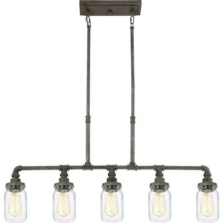

5 Light Large Island-Rustic Black Finish Bailey Street Home 71-Bel-2289329