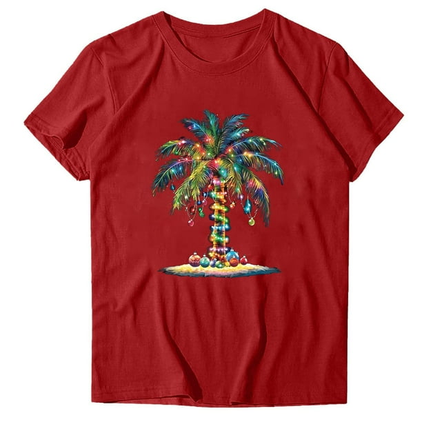 Blusas de Manga Corta para las Mujeres Divertida Impresión Cuello Redondo Camiseta Vintage, Blusas de Primavera para las Mujeres