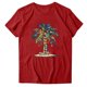 thumbnail image 1 of Blusas de Manga Corta para las Mujeres Divertida Impresión Cuello Redondo Camiseta Vintage, Blusas de Primavera para las Mujeres, 1 of 6