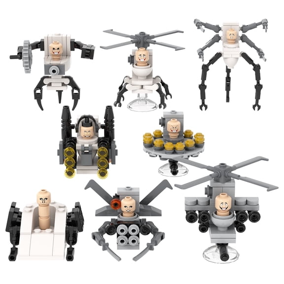 MOOXI Toilet Action Figure Building Set,Classic Creative Building Blocks Children Kit,Gifts for Kids(375pcs)