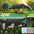 thumbnail image 3 of SANOPY 10' x 30' EZ Pop up Canopy Party Tent, Outdoor Event Instant Gazebo with 8 Removable Sidewalls for Camping Wedding Picnic, Black, 3 of 7