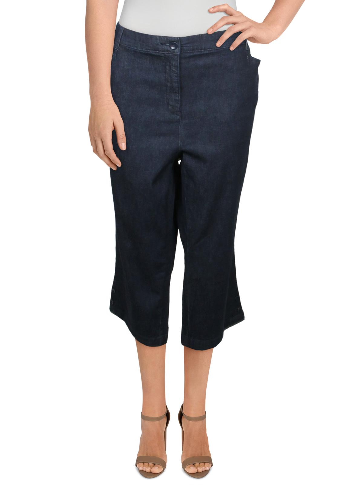 Karen Scott Womens Plus Denim Tummy 