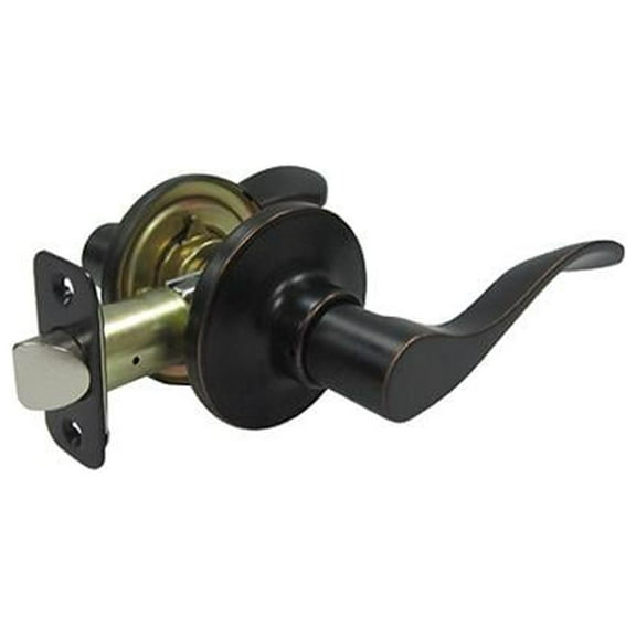 TruGuard LB6X703B Reversible Bergamo Wave Lever Passage Lockset, Aged Bronze - Quantity 6
