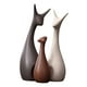 thumbnail image 5 of Adornos de cerámica, obras de arte, estatuas de ciervos, figuras de animales, porcelana coleccionable tres ciervos, 5 of 9