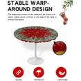 thumbnail image 2 of Christmas Round Fitted Tablecloth with Elastic Edge,Green Xmas Tree Waterproof Table Cover Snow Table Cloth,Winter Snowflakes Red Circle Table Covers for Dining Room Home Decor 45-54 Inch, 2 of 4