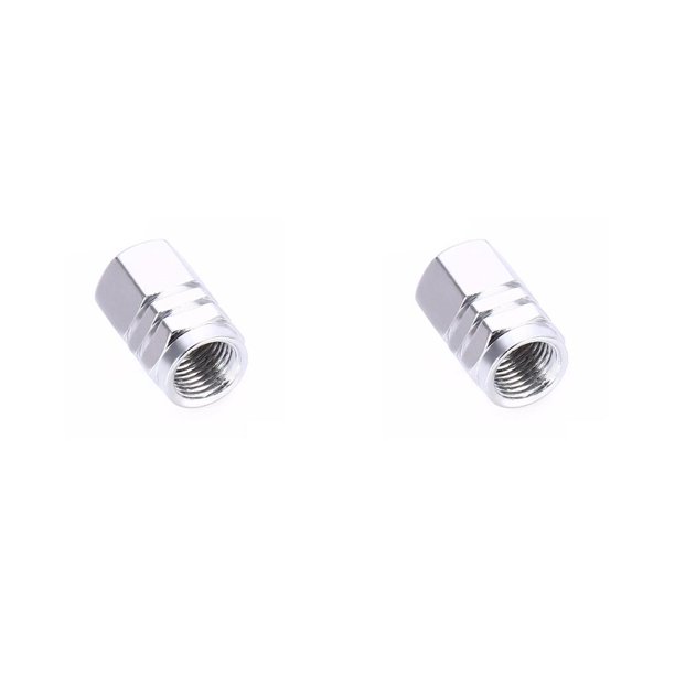 Scienceny 4 piezas de tapas decorativas para neumáticos, accesorios para neumáticos, accesorio modificador plateado Plata 2piezas
