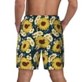 thumbnail image 4 of Uemuo Sunflowers Pattern Mens Swim Trunks Quick Dry Board Shorts with Mesh Lining, Stretch Beach Shorts Quick Dry No-Chafing Board Shorts-Medium, 4 of 9