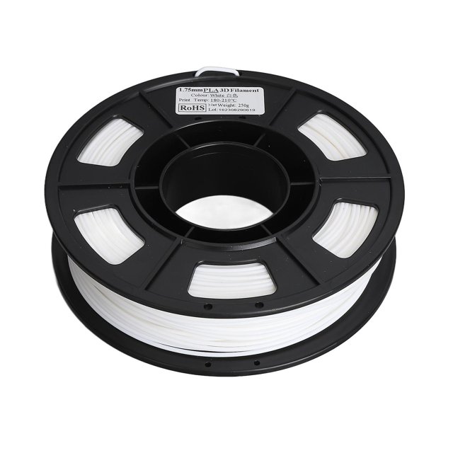 Filament PLA blanc pour imprimante 3D, 1,75 mm, poids net 8,8 oz, température de 180 à 210 °C, pour recharge et remplacement