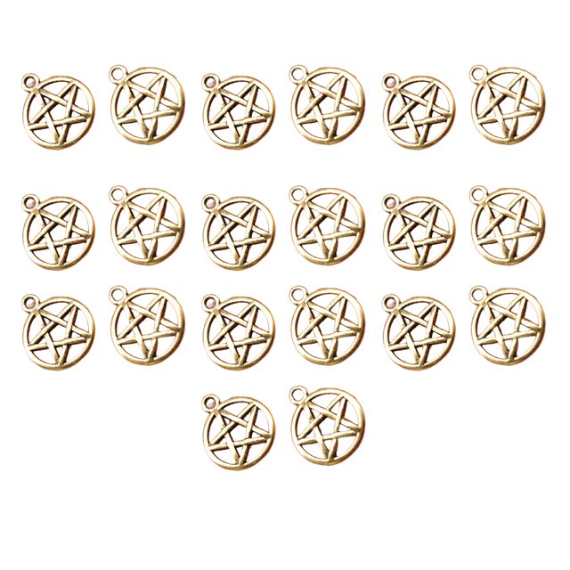 20 piezas pequeño colgante encantador pentagrama colgantes hechos a mano accesorios multifuncionales accesorio de joyería para el hogar Ropa, zapatos y accesorios Miscelánea Oro antiguo 1 Minnieouse AP017381-03