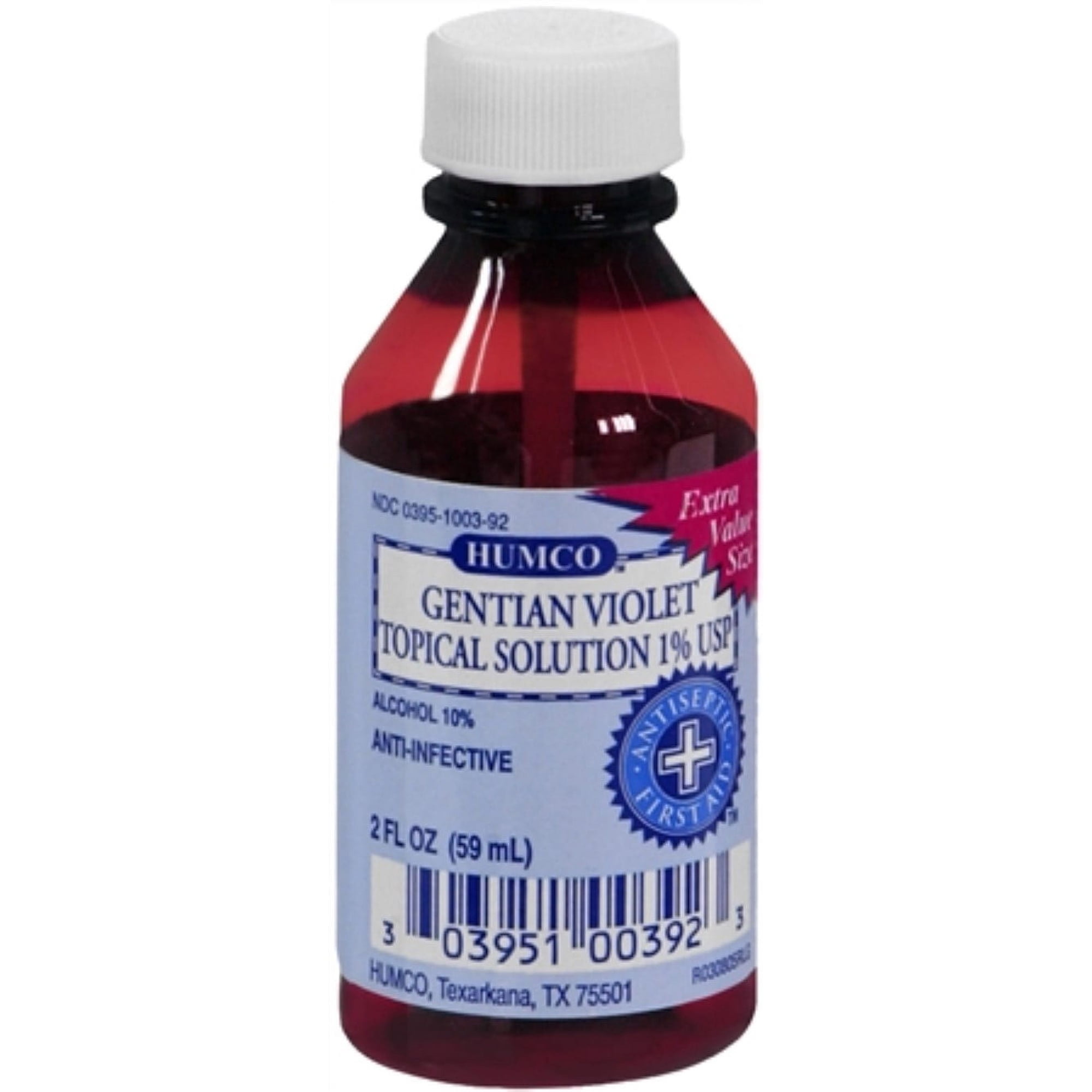 Humco Gentian Violet Topical Solution 1% USP 2 oz (Pack of 6)