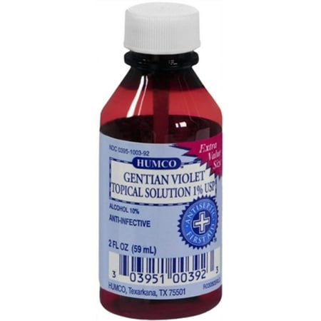 Humco Gentian Violet Topical Solution 1% USP 2 oz (Pack of 4)