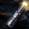 thumbnail image 1 of Luz flash recargable linterna de mano zoomable con luz de mazorca para acampar, 1 of 9