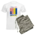 thumbnail image 6 of CafePress - I Stand With Ukraine Support Ukrainian Ame Pajamas - Men's Light Loose Fit Cotton Pajama Set, 6 of 7