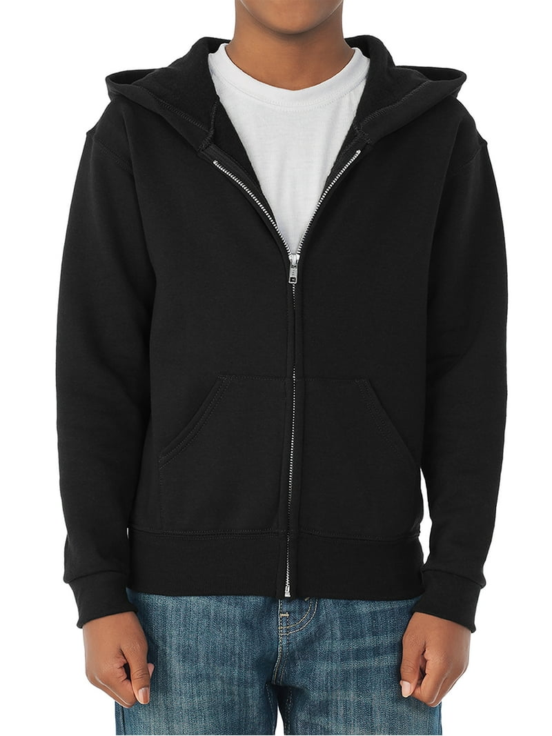 Jerzees Mid-Weight Fleece Full-Zip Hooded Sweatshirt, Cotton