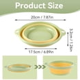 thumbnail image 3 of Collapsible Dish Basin, Compact Collapsible Wash Basin Lightweight Silicone Basin for Small Scale Washing Foldable Sink Tub for Outdoor Camping(Green), 3 of 8
