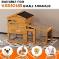 thumbnail image 3 of Kojooin 2-Tier Rabbit Hutch, 54 in Wooden Bunny Cage with Non-Slip Ramp and Removable Tray, Weatherproof Small Animal Hutch for Indoor Outdoor Use, 3 of 7