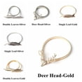 thumbnail image 3 of Home Ornaments Hanging Pendant Deer Head&Leaf Clip Holdback Curtain Buckle Nordic Style Curtain Strap Elastic Spring SILVER DOUBLE LEAVES, 3 of 8