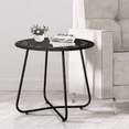 thumbnail image 5 of Tcbosik Small Side Table, 20" Weather Resistant Metal End Table for Garden, Patio, Balcony, Backyard, Black, 5 of 8