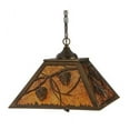 thumbnail image 6 of Meyda Lighting 16'Sq Whispering Pines Pendant, Antique Copper/Amber Mica - 152029, 6 of 7