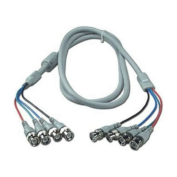 4 BNC to 4 BNC RGBS Composite Sync High Resolution Video Cable - 6FT