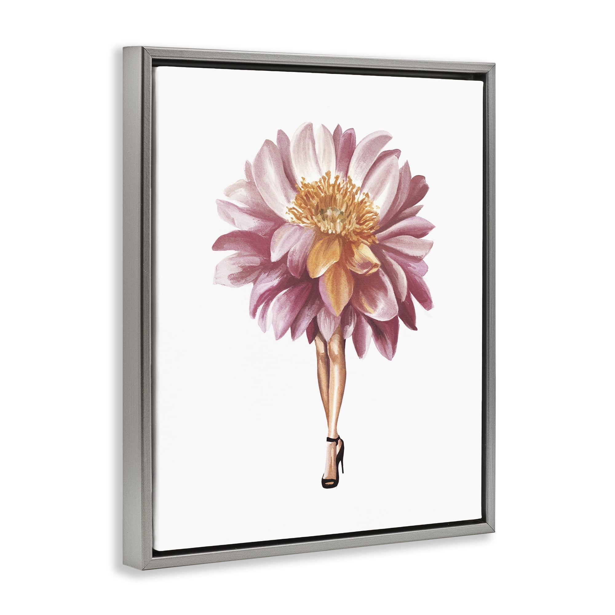 Stupell Industries Glam Floral Walkway Gray Framed Floater Canvas Wall Art, design by Svetlana Aleynikova