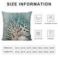 thumbnail image 5 of Fenyluxe Sea Coral Starfish Blue Sea Fan Modern Farmhouse Rustic Decorative Couch Pillow Cases with Zipper Home Decor Pillow Case High-Quality 1PC 18x18in, 5 of 5
